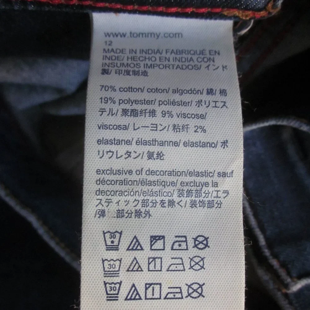 Tommy Hilfiger Adaptive (Wheelchair) Jeans Size 12 Straight Leg Velcr0 Fasteners